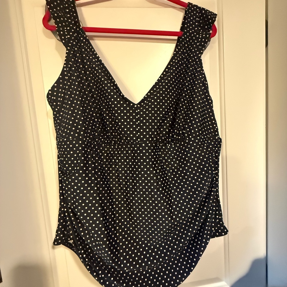 Shade & Shore Black and White Polka Dot Bathing Suit